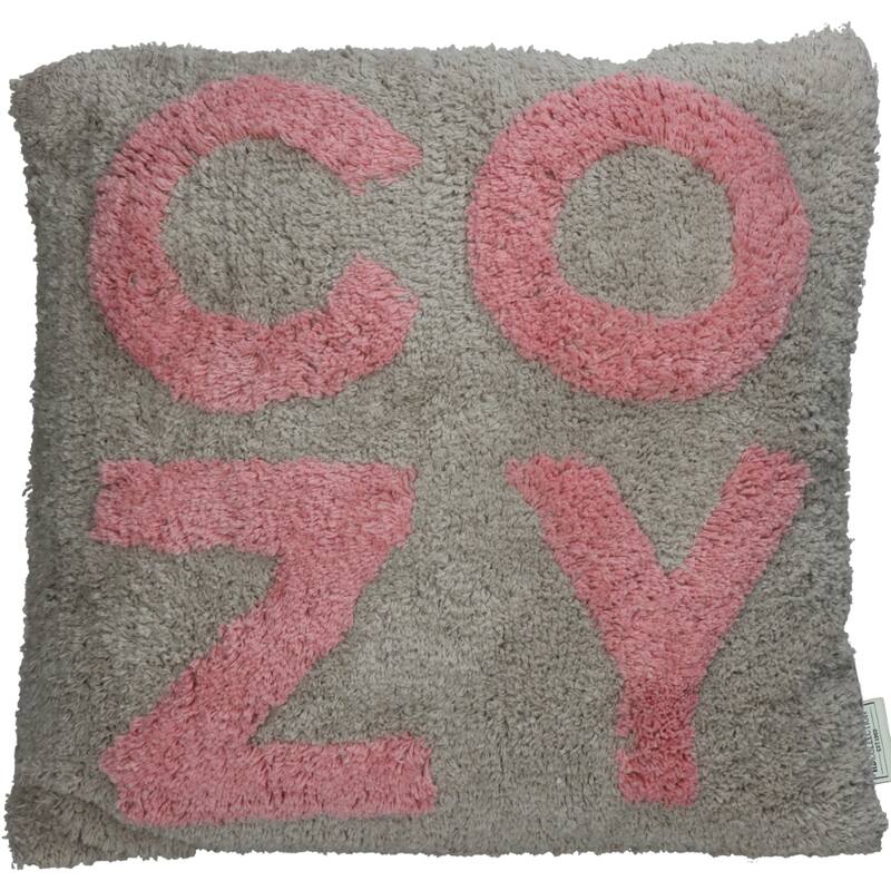 Slenders - Sierkussen Cozy Grijs/Roze 45x45 cm
