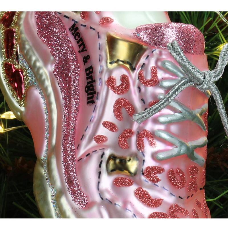 Kerstornament Sneaker roze 6 cm