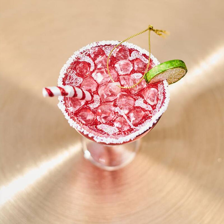 Kerstornament Cocktailglas rood 13 cm