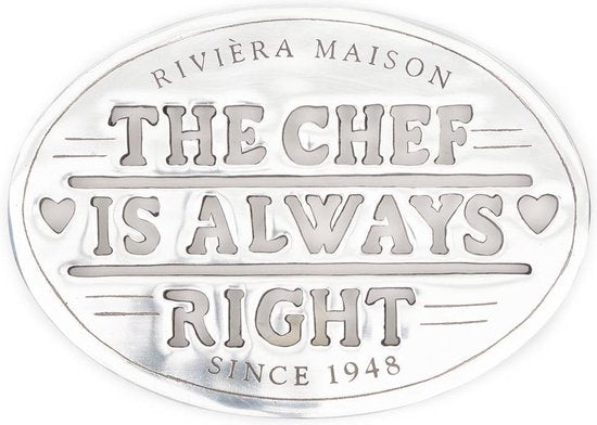 Rivièra Maison The Chef Is Always Right Trivet black - Onderzetter
